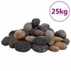 vidaXL Poliruoti akmenukai, įvairių spalvų, 25kg, 5&ndash;8cm