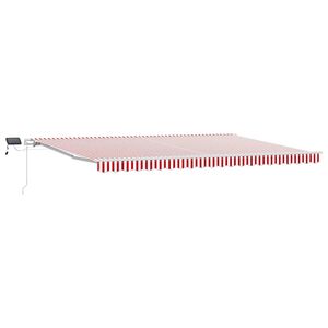 vidaXL I&scaron;traukiama markizė Raudona ir balta 500 &times; 350 cm