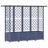vidaXL Pakeltas lovas su trelėmis ir stogu Pilka 202 x 40 x 136 cm PP