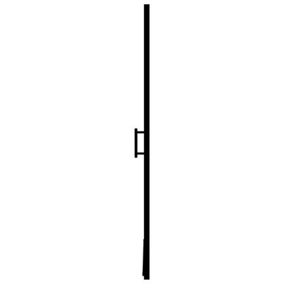 vidaXL Dušo durys, juodos, 100x178cm, grūdintas stiklas, matinės
