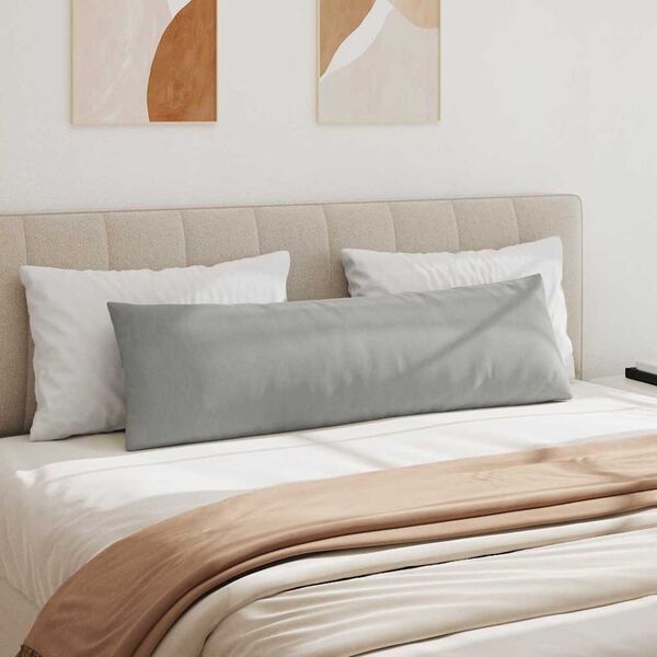 vidaXL Sofa Pagalvės 2 pcs &Scaron;viesiai pilka 145 x 40 cm audinys