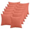 vidaXL Pagalvėlės užvalkalas 12 pcs ALMELO Raudona oranžinė 50 x 50 cm