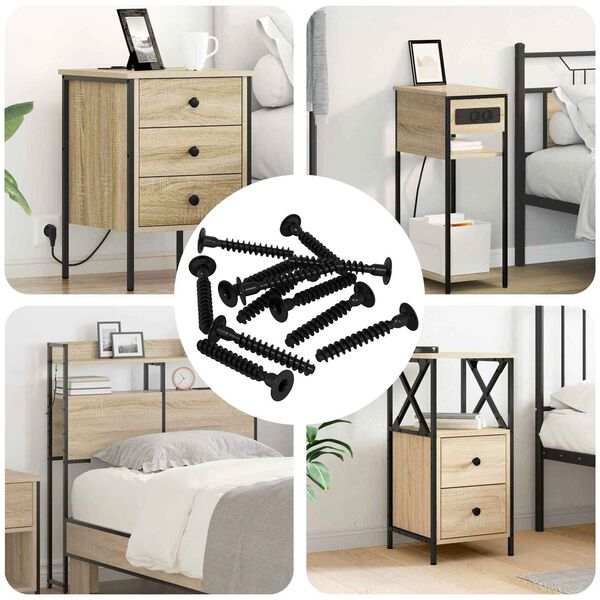 vidaXL Lizdas su dangteliu varžtas 5143 pcs Juoda Geležis