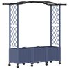 vidaXL Pakeltas lovas su trelėmis ir stogu Pilka 164 x 40 x 144 cm PP