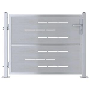 vidaXL Sodo vartai 85 x 70 cm Nerūdijantis plienas Užrakintas
