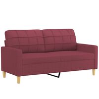 vidaXL Dvivietė sofa, raudonojo vyno spalvos, 140cm, audinys