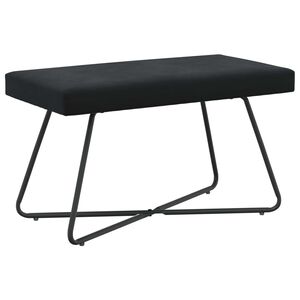 vidaXL suoliukas Juoda 80 x 40 x 45 cm Aksomas