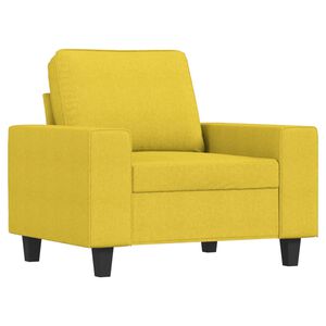 vidaXL Krėslas, &scaron;viesiai geltonos spalvos, 60cm, audinys