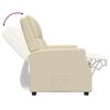 vidaXL Dvivietis atlo&scaron;iamas krėslas, kreminės spalvos, dirbtinė oda
