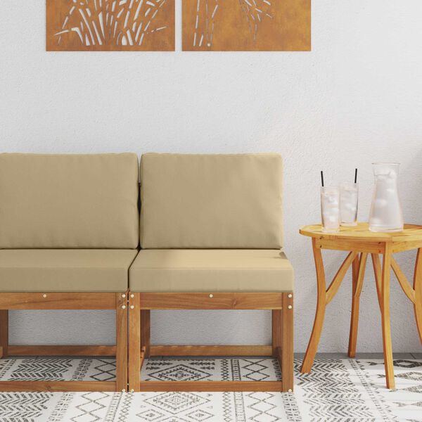 vidaXL Lauko Vidurinis Sofa Kietos akacijos mediena