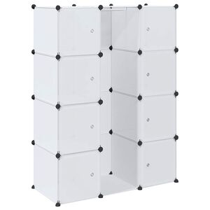 vidaXL Modulinė spinta, 9 skyrių, balta, 109x36,5x143 cm