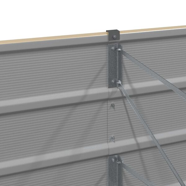 vidaXL Lovelis Ivory 480 x 50 x 45 cm Cinkuota plienas