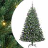 vidaXL Dirbtinė Sulankstoma Kalėdų Eglutė Žalia 210 cm PVC ir metalas