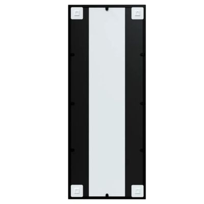 vidaXL Sieninis veidrodis, juodos spalvos, 100x40cm, metalas
