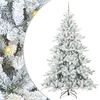 vidaXL Dirbtinė Sulankstoma Kalėdų Eglutė Balta 240 cm PVC ir Plienas