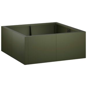 vidaXL Sienelė 4 vnt. 100 x 100 x 30 cm Plienas Alyvuogių žalia