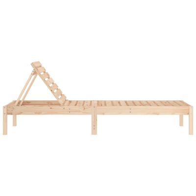 vidaXL Saulės gultas, 199,5x60x74cm, pušies medienos masyvas