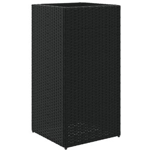 vidaXL Sodo lovelis, juodos spalvos, 40x40x80cm, poliratanas