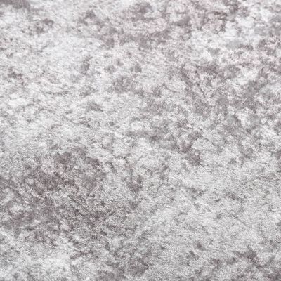 vidaXL Kilimas, pilkos spalvos, 120x180cm, neslystantis, skalbiamas
