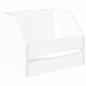 vidaXL Vinilo albumų dėžė Balta 38 x 30 x 29 cm Apdirbta mediena