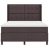 vidaXL Kiemas lova su čiužiniu Tamsiai rudas 190 x 140 cm audinys