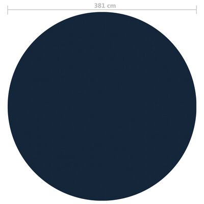 vidaXL Saulę sugerianti baseino plėvelė, juoda/mėlyna, 381cm, PE
