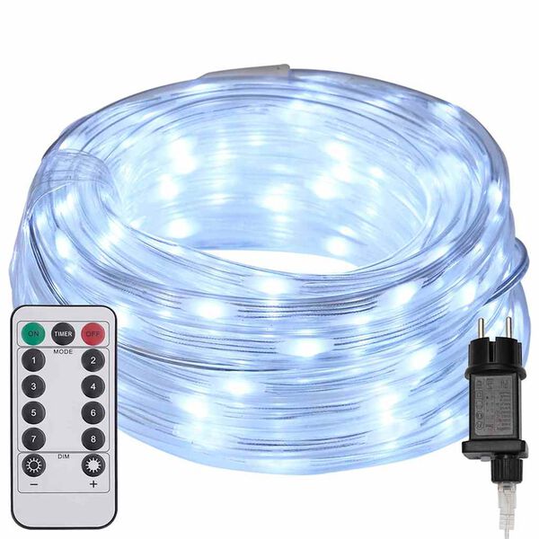 vidaXL Virvės &Scaron;viesa su 480 LED &Scaron;alta balta 20 m PVC