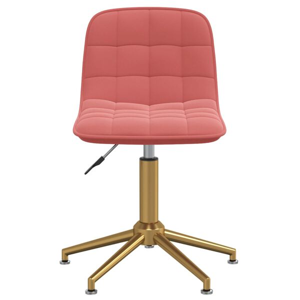 vidaXL Biuro kėdė, rožinės spalvos, aksomas (334155)