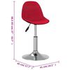 vidaXL Pasukamos valgomojo kėdės, 2vnt., raudonojo vyno, audinys