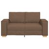 vidaXL Dvivietė sofa, ruda, 120 cm, audinys