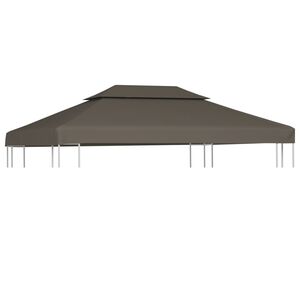 vidaXL Pavėsinės uždangalas, taupe, 4x3m, 310 g/m&sup2;