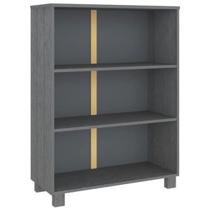 vidaXL Knygų spintelė HAMAR, tamsiai pilka, 85x35x112cm, pu&scaron;is