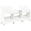 vidaXL Medijos lentynos rinkinys 3 vnt. Balta 212 x 46 x 112 cm