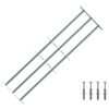 vidaXL Langų saugos grotelės su 3 skersinėmis 3 vnt. 930-1740 mm