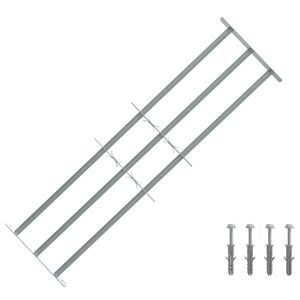 vidaXL Langų saugos grotelės su 3 skersinėmis 3 vnt. 930-1740 mm