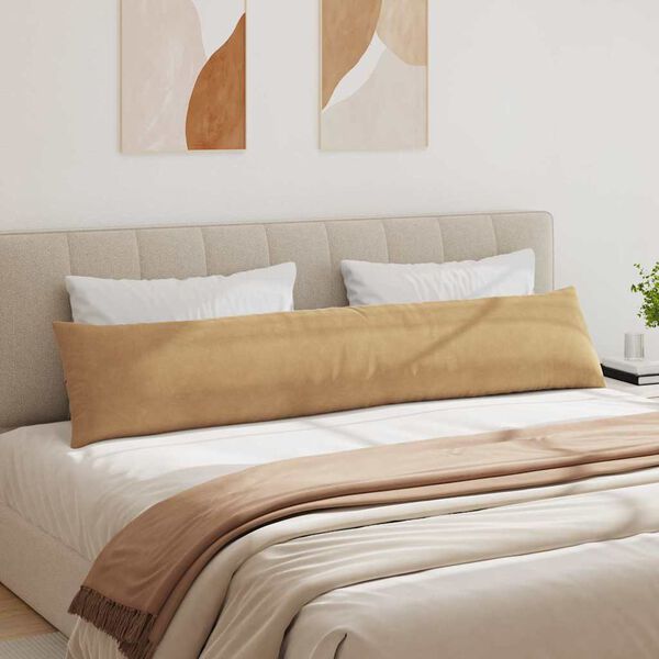 vidaXL Sofa Pagalvės 2 pcs Ruda 200 x 40 cm Kordūrinis audinys