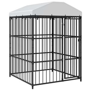 vidaXL Lauko voljeras &scaron;unims su stogu, 150x150x210cm