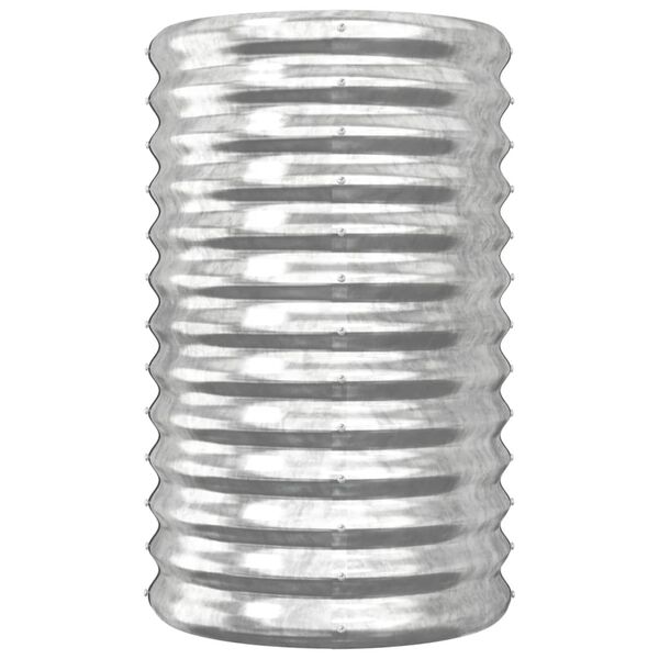 vidaXL Sodo lovelis, sidabrinis, 40x40x68cm, cinkuotas plienas