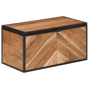 vidaXL Daiktadėžė, 60x30x30cm, akacijos medienos masyvas/geležis