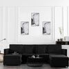 vidaXL Ištraukiama sofa-lova, juodos spalvos, audinys, keturvietė