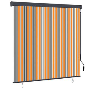 vidaXL Roletas Geltona ir mėlyna 180 x 250 cm Audinys ir aliuminis