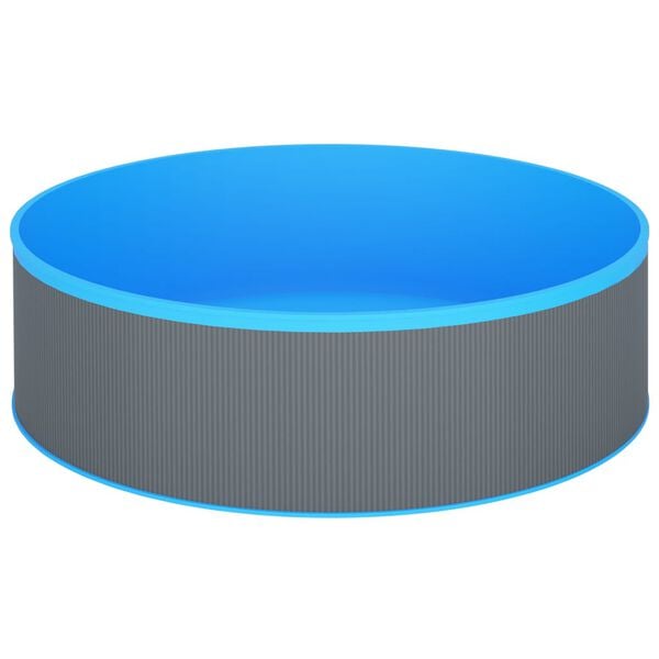 vidaXL Baseinas su pakabinamu skimeriu ir siurbliu, pilkas, 350x90cm