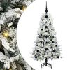 vidaXL Dirbtinė Sulankstoma Kalėdų Eglutė Balta 120 cm PE ir PVC