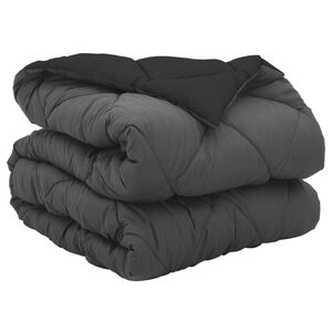 vidaXL Pilna metų antklodė Juoda ir Antracitas 200 x 135 cm