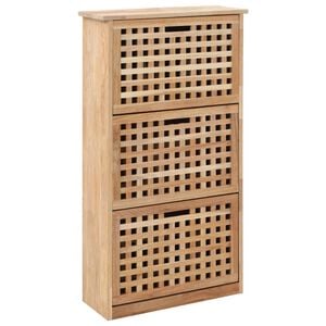 vidaXL Spintelė avalynei, 55x20x104 cm, rie&scaron;utmedžio medienos masyvas