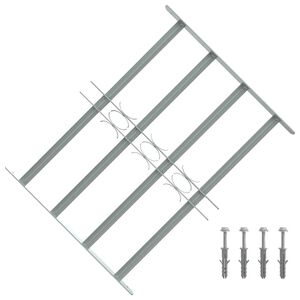 Reguliuojama apsauginė grotelė langams su 4 skersiniais, 500-650mm