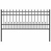vidaXL Dygliuota žiedų tvora HORST 200 x 130 cm Juoda