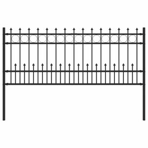 vidaXL Dygliuota žiedų tvora HORST 200 x 130 cm Juoda