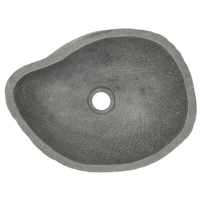 vidaXL Praustuvas, upės akmuo, ovalo formos, 37–46cm