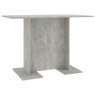vidaXL Valgomojo stalas, betono pilkos spalvos, 110x60x75 cm, MDP